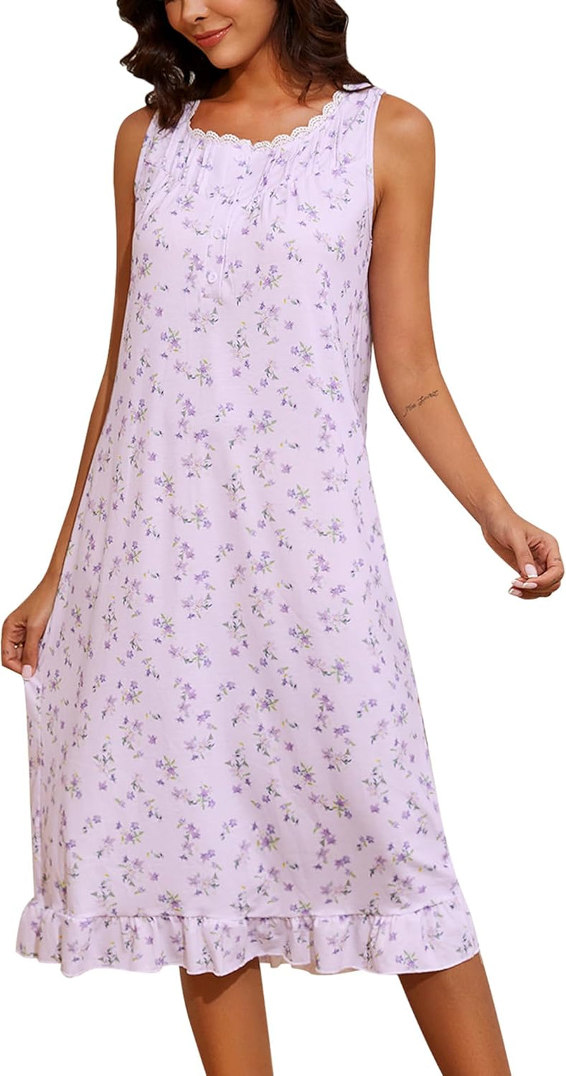 The Lynda Sleeveless Nightgown