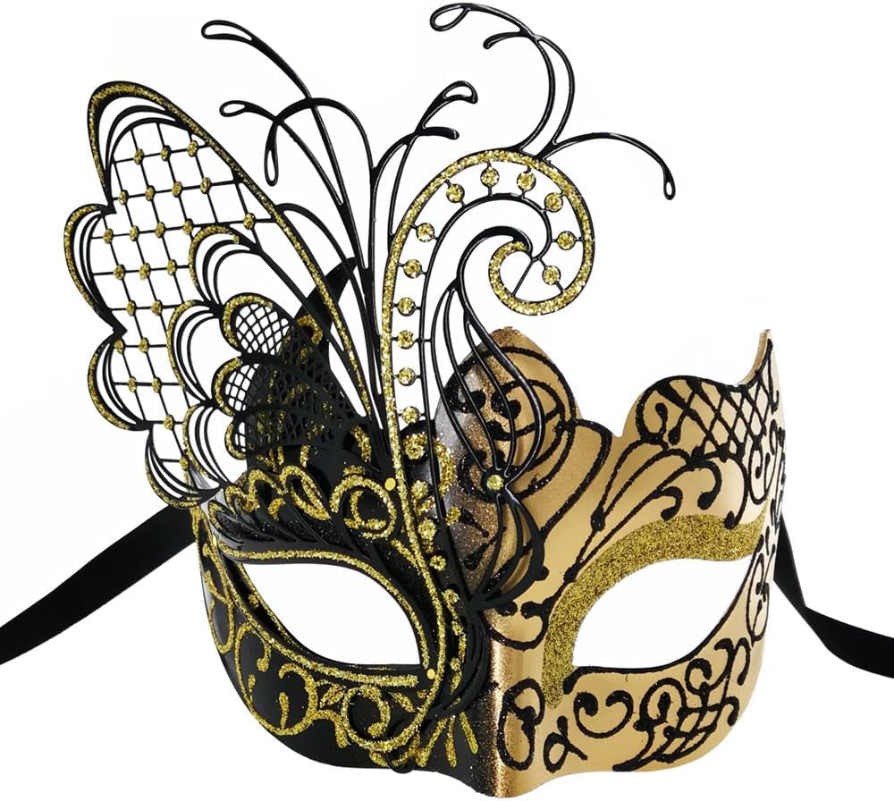 Masquerade Venetian Mask  (Black Butterfly)