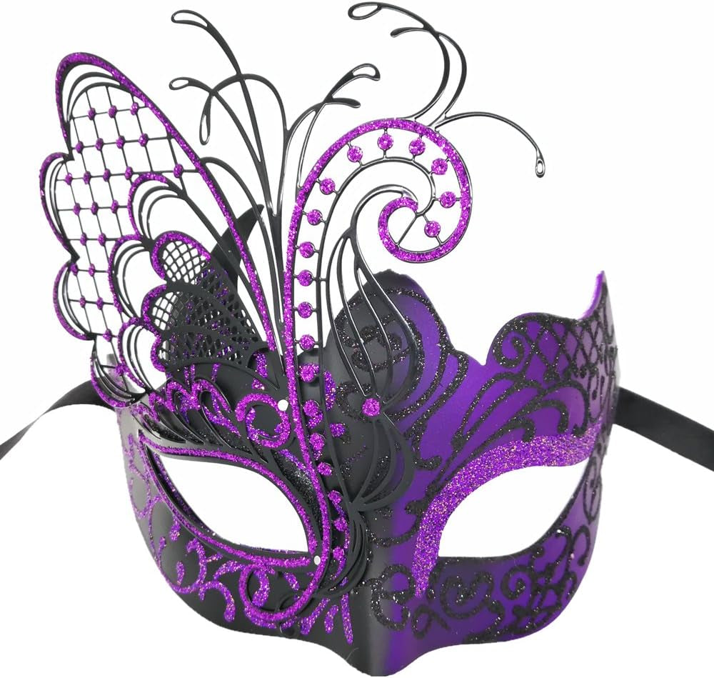 Masquerade Venetian Mask  (Black Butterfly)