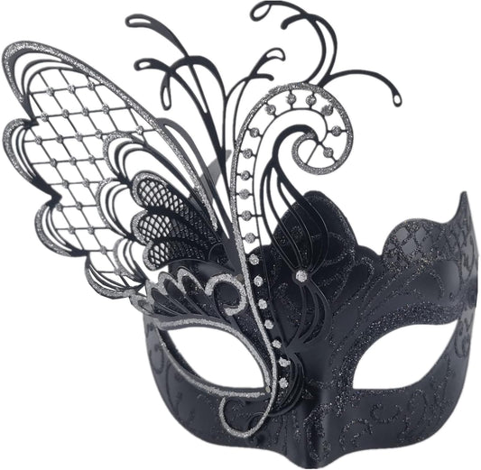 Masquerade Venetian Mask  (Black Butterfly)