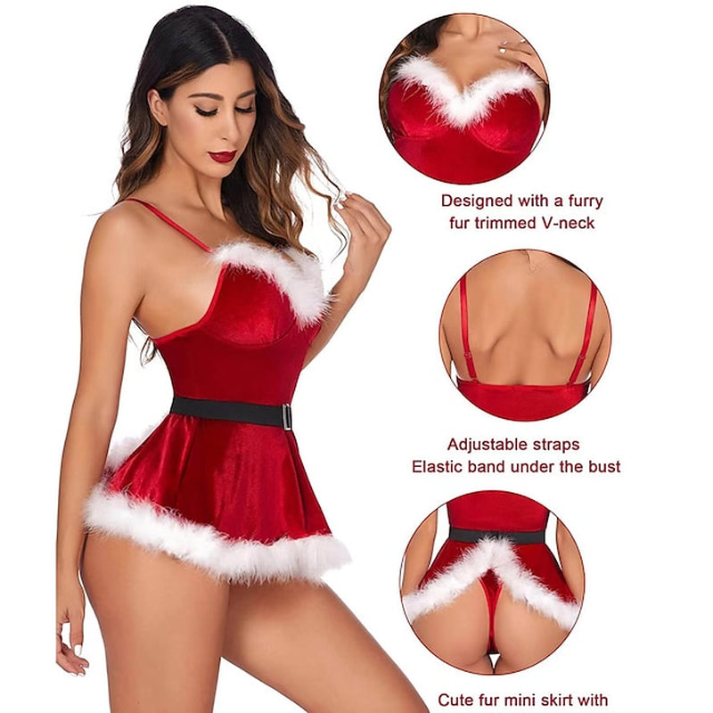 Mrs.Claus Christmas Pajamas Costume