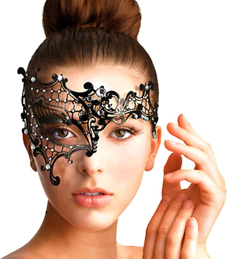 Lace Masquerade Mask Elastic,-  Adult