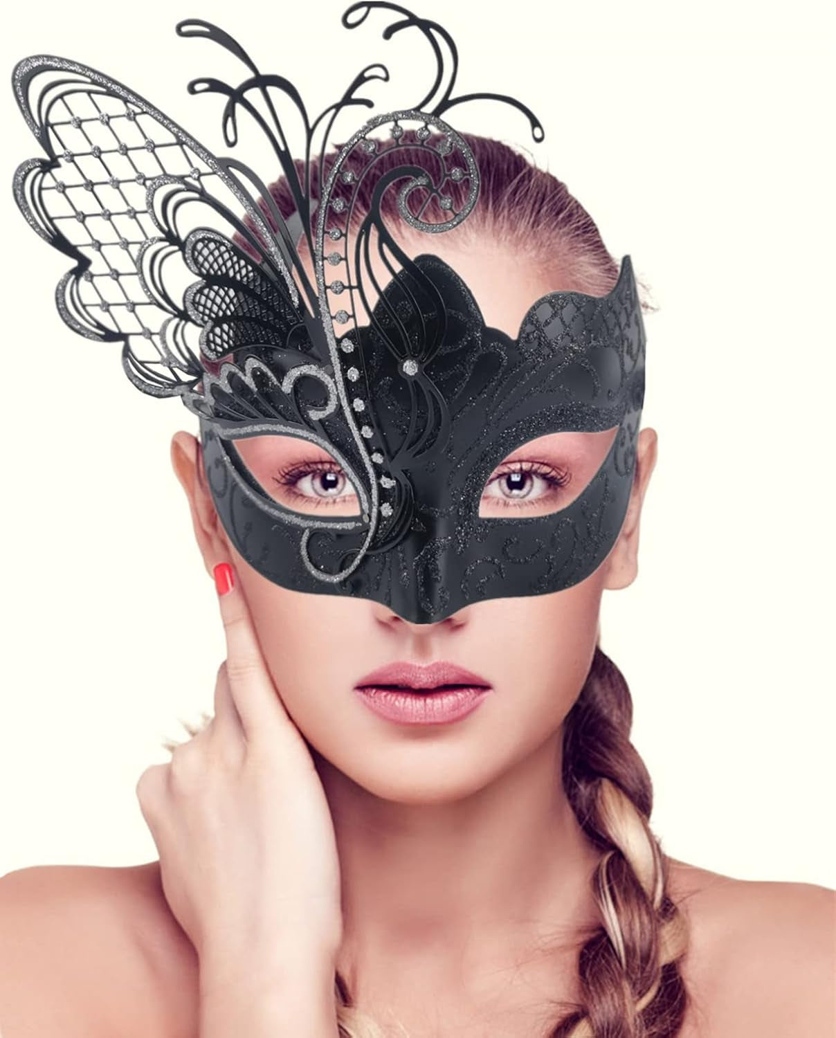 Masquerade Venetian Mask  (Black Butterfly)