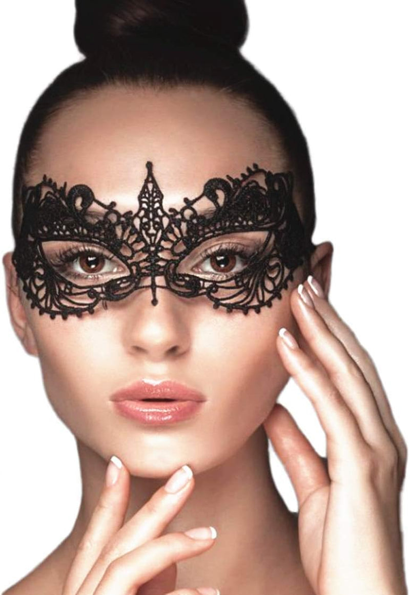 Lace Masquerade Mask Elastic,-  Adult