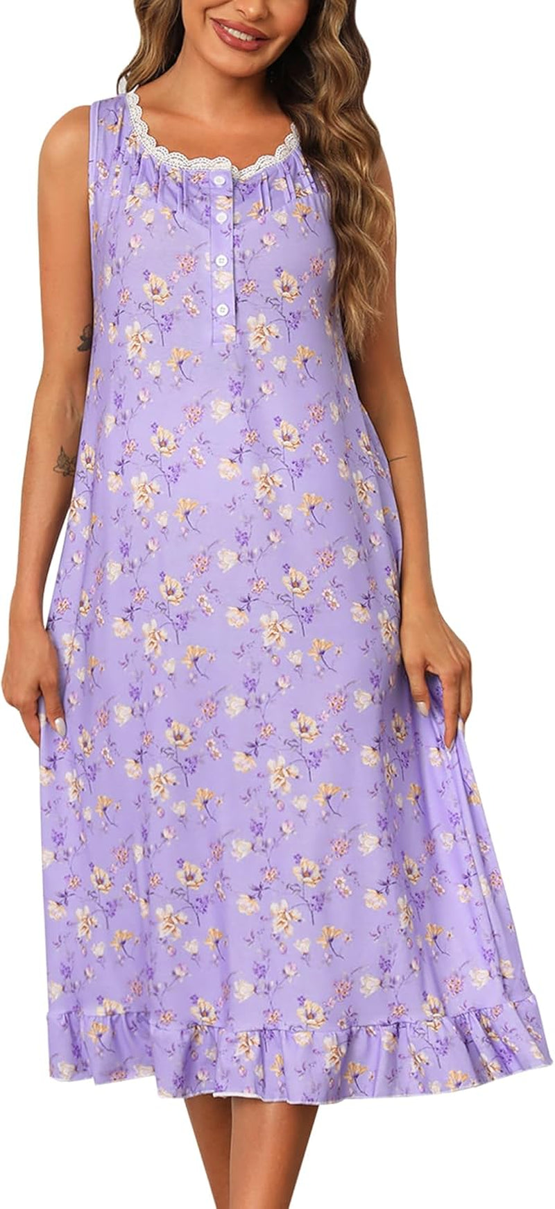 The Lynda Sleeveless Nightgown