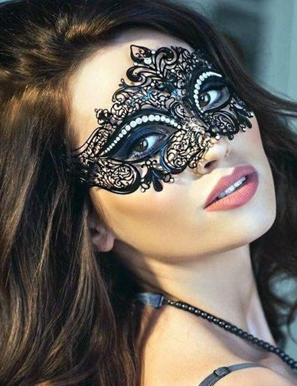 Lace Masquerade Mask Elastic,-  Adult