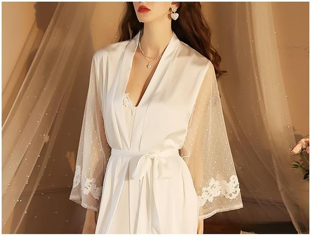 Long Silk 2Pc Robe