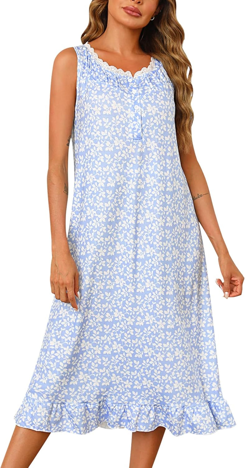 The Lynda Sleeveless Nightgown