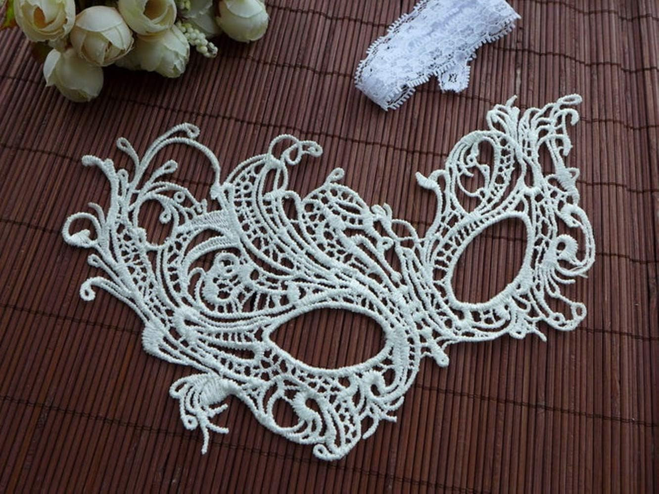 Lace Masquerade Mask Elastic,-  Adult