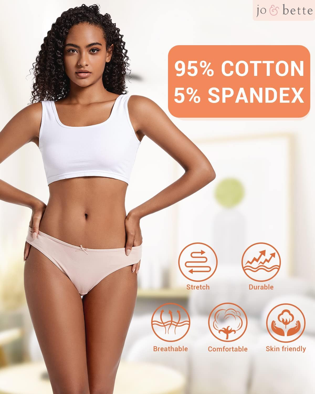 Cotton Thongs  - Seamless  Panties  6 Pack