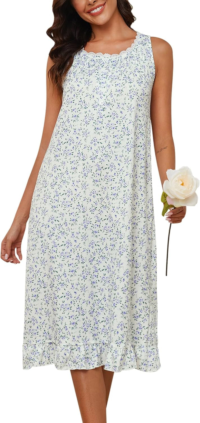 The Lynda Sleeveless Nightgown