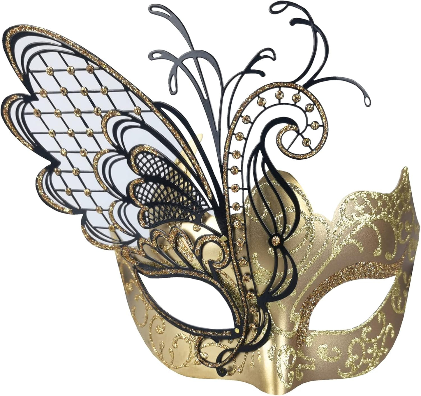 Masquerade Venetian Mask  (Black Butterfly)